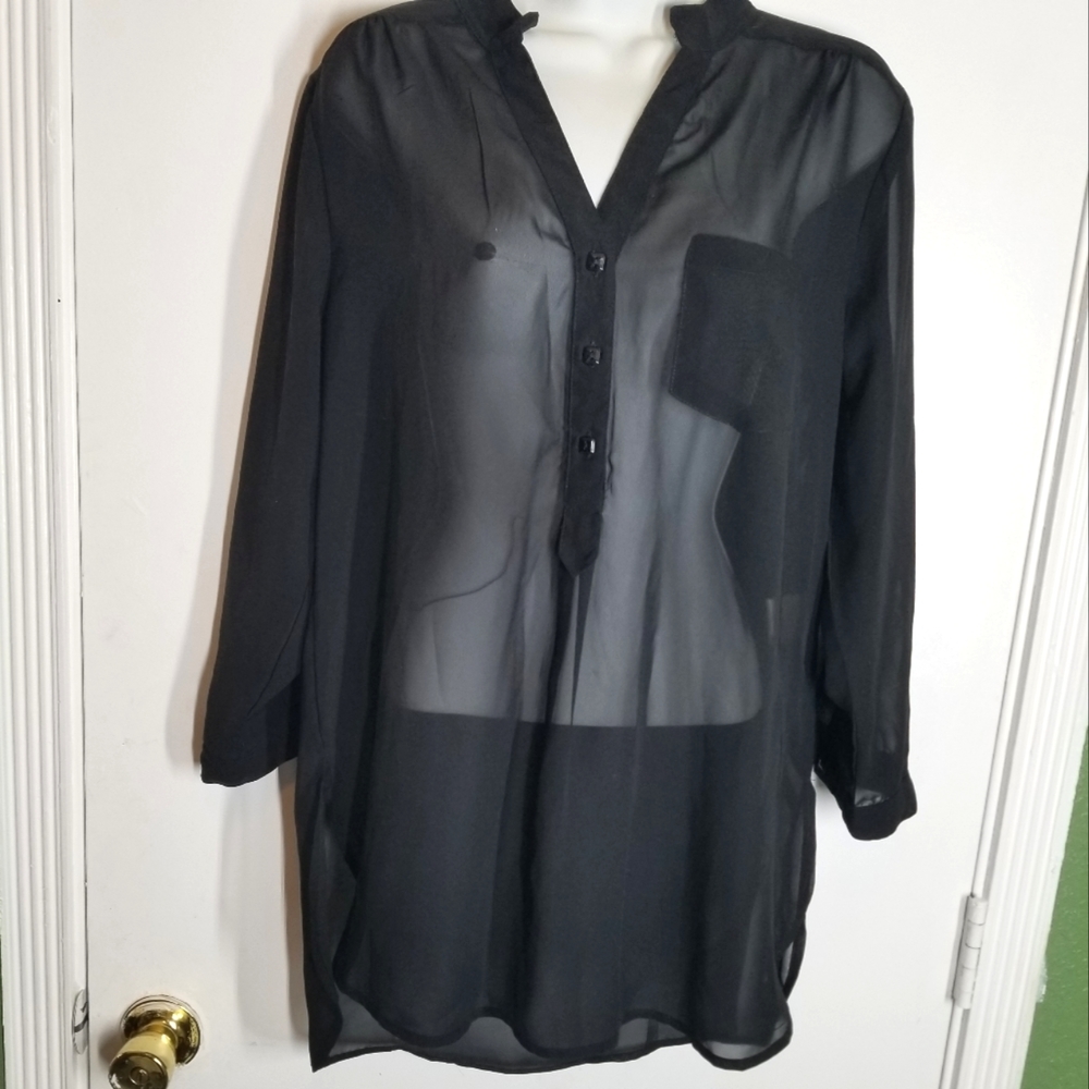 Size L Sheer top long sleeve